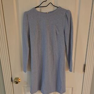LOFT Pale Blue Petite Knit Crewneck Top